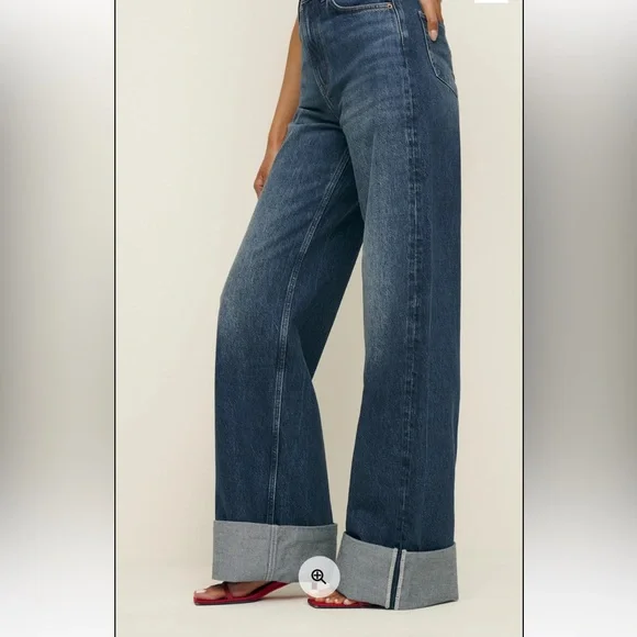 Reformation Cary Cuffed High Rise Slouchy - Picture 3 of 9